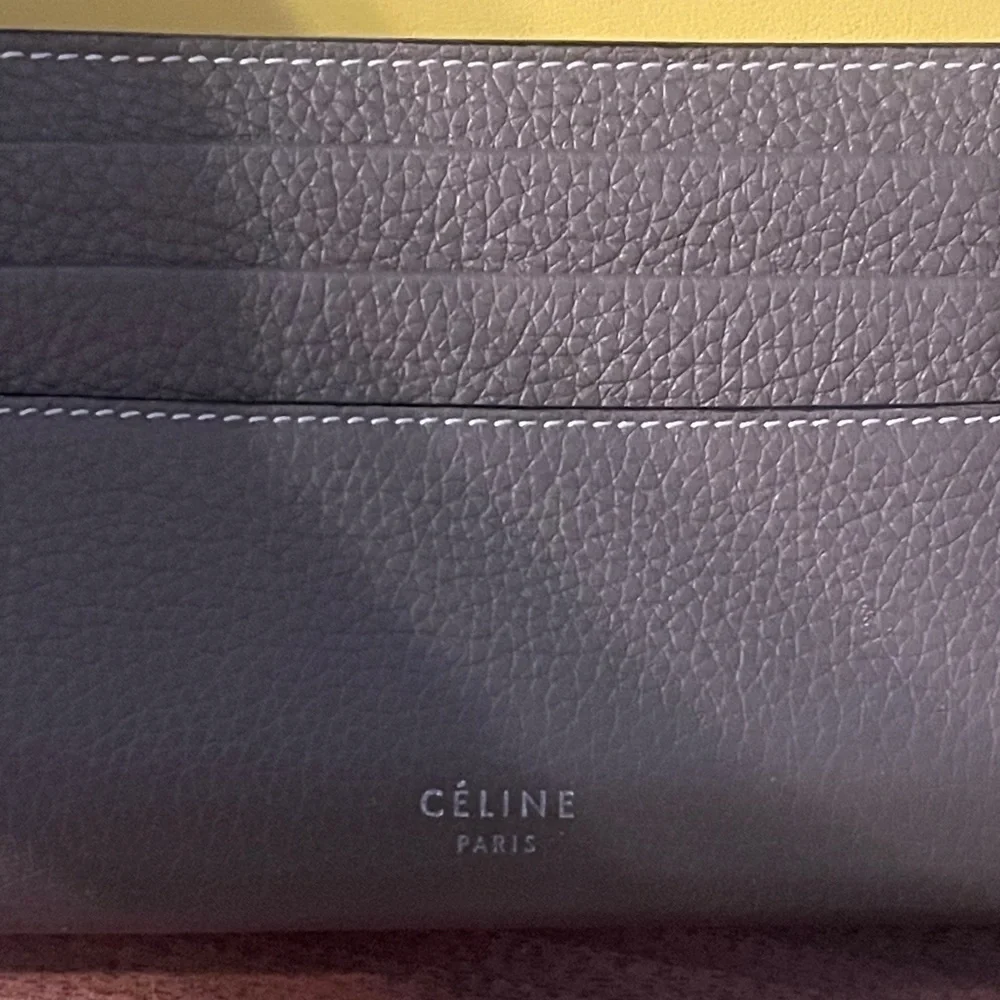 Celine Taupe Continental Leather Wallet